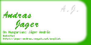 andras jager business card